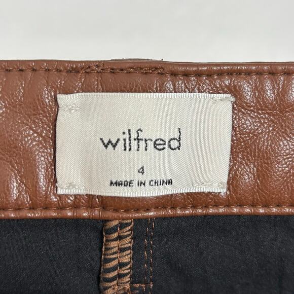 Wilfred Aritzia The Melina High-Waisted Vegan Leather Pants Size 4 - Picture 6 of 8